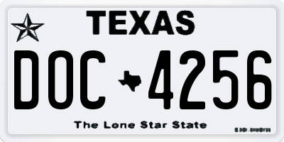 TX license plate DOC4256