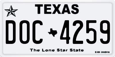 TX license plate DOC4259