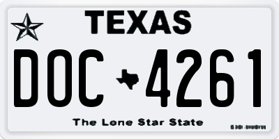 TX license plate DOC4261