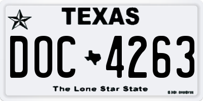TX license plate DOC4263
