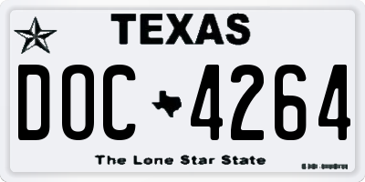 TX license plate DOC4264