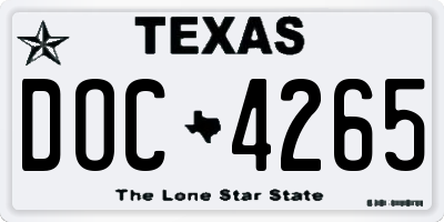TX license plate DOC4265
