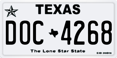 TX license plate DOC4268