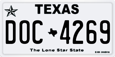 TX license plate DOC4269
