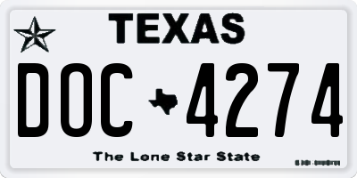 TX license plate DOC4274
