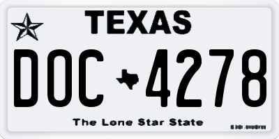 TX license plate DOC4278