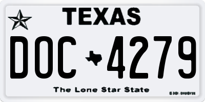 TX license plate DOC4279