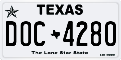 TX license plate DOC4280