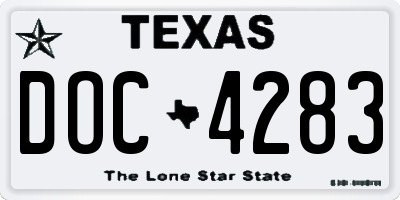 TX license plate DOC4283