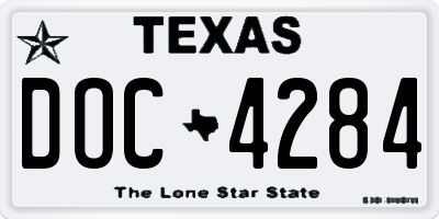 TX license plate DOC4284