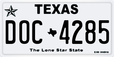 TX license plate DOC4285