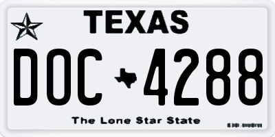 TX license plate DOC4288