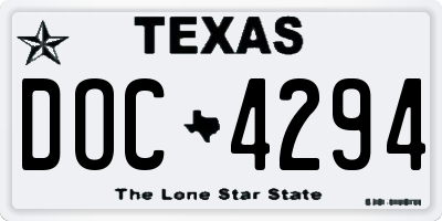 TX license plate DOC4294