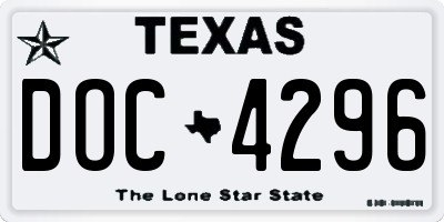 TX license plate DOC4296