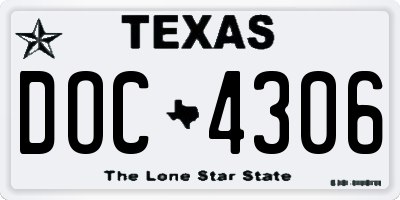 TX license plate DOC4306