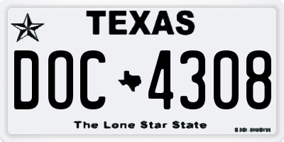 TX license plate DOC4308