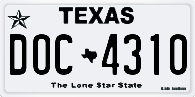 TX license plate DOC4310