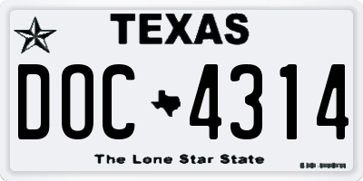 TX license plate DOC4314