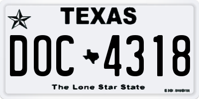 TX license plate DOC4318