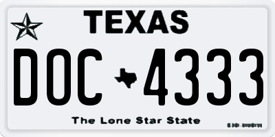 TX license plate DOC4333