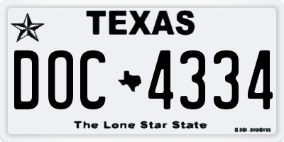 TX license plate DOC4334