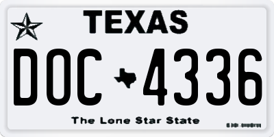 TX license plate DOC4336