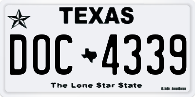 TX license plate DOC4339