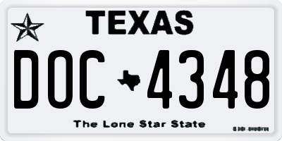TX license plate DOC4348