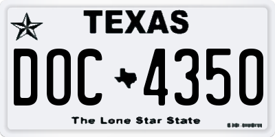TX license plate DOC4350