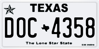 TX license plate DOC4358