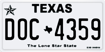 TX license plate DOC4359