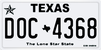 TX license plate DOC4368