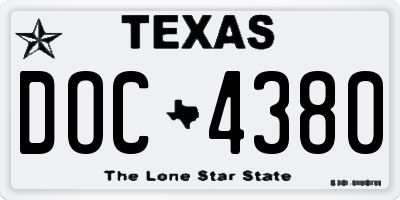 TX license plate DOC4380