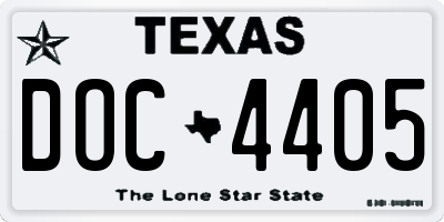 TX license plate DOC4405