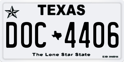 TX license plate DOC4406