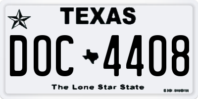 TX license plate DOC4408
