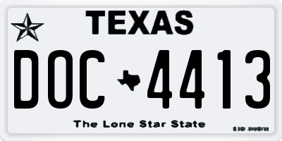 TX license plate DOC4413