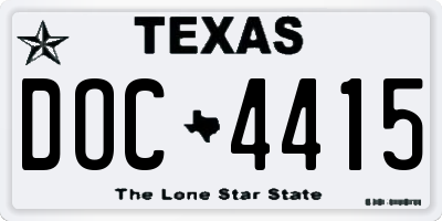 TX license plate DOC4415
