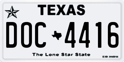 TX license plate DOC4416