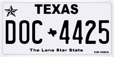 TX license plate DOC4425