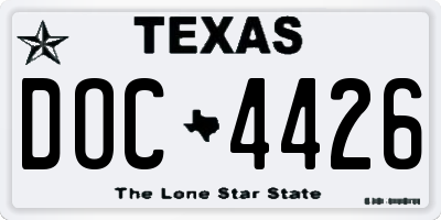TX license plate DOC4426
