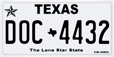 TX license plate DOC4432