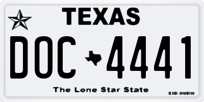 TX license plate DOC4441
