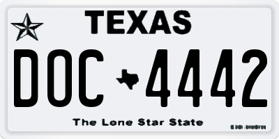 TX license plate DOC4442