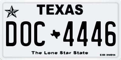 TX license plate DOC4446