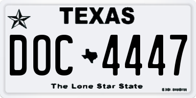 TX license plate DOC4447