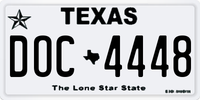 TX license plate DOC4448