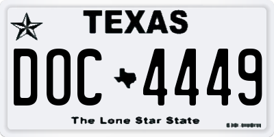 TX license plate DOC4449