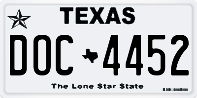 TX license plate DOC4452