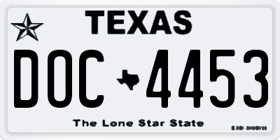 TX license plate DOC4453